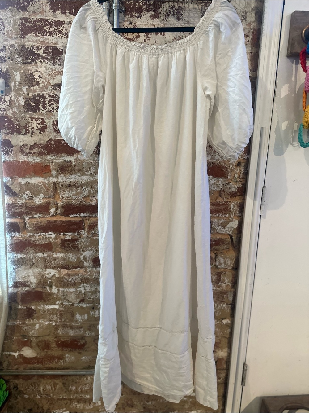 By Anthropologie Off-The-Shoulder Peasant Dress, Size M - Picture 6 of 8